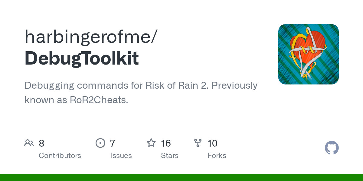 GitHub harbingerofme/DebugToolkit Debugging commands for Risk of