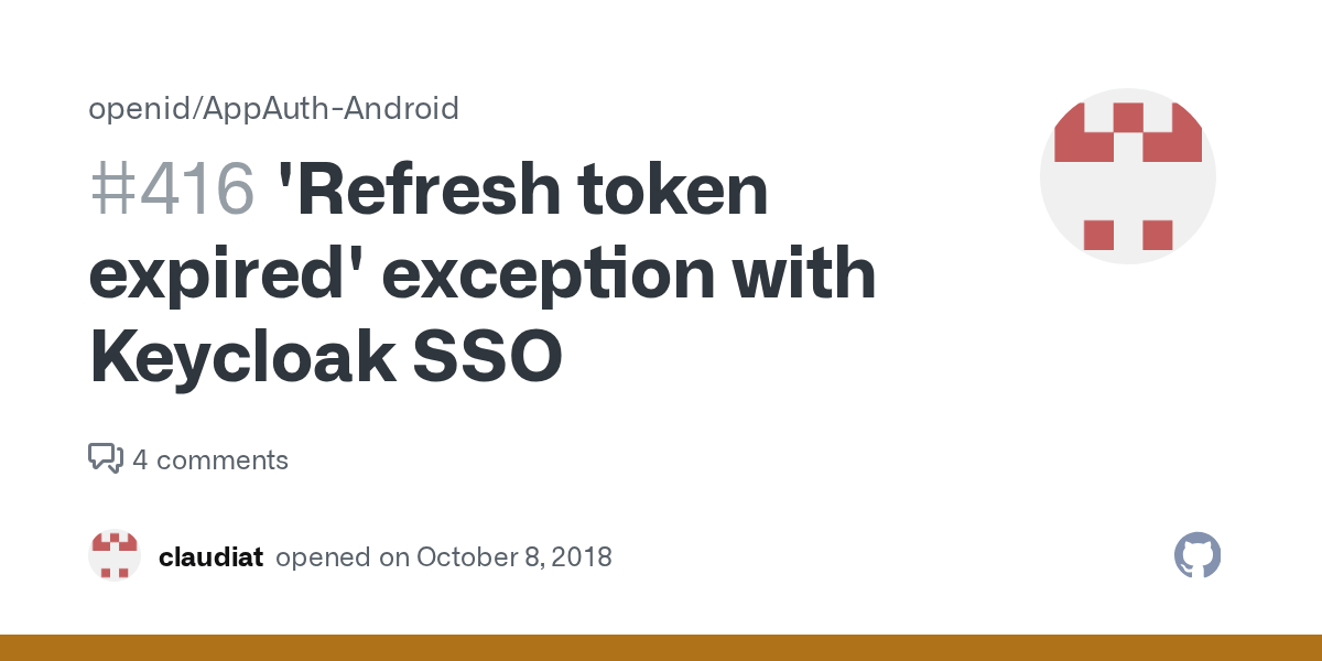 'Refresh token expired' exception with Keycloak SSO · Issue 416