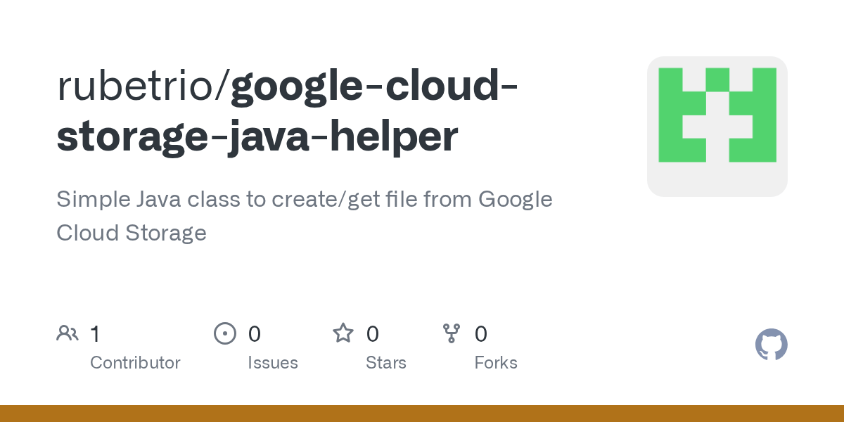 GitHub rubetrio/googlecloudstoragejavahelper Simple Java class