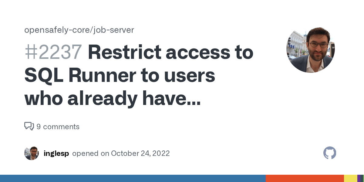 Restrict access to SQL Runner to users who already have database access