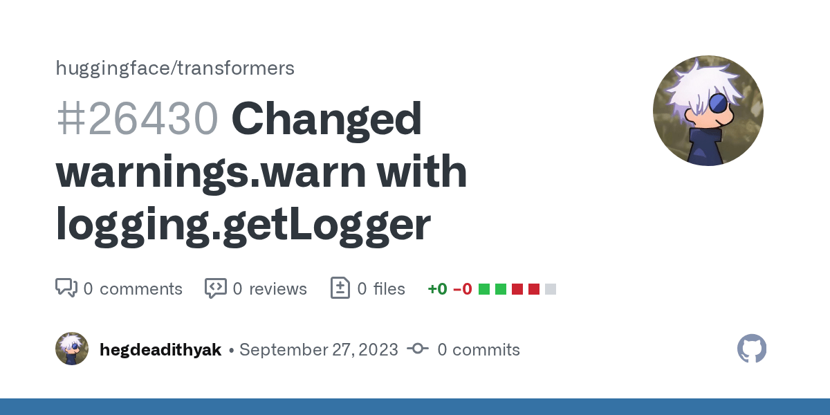 Changed warnings.warn with logging.getLogger by Adithya4720 · Pull