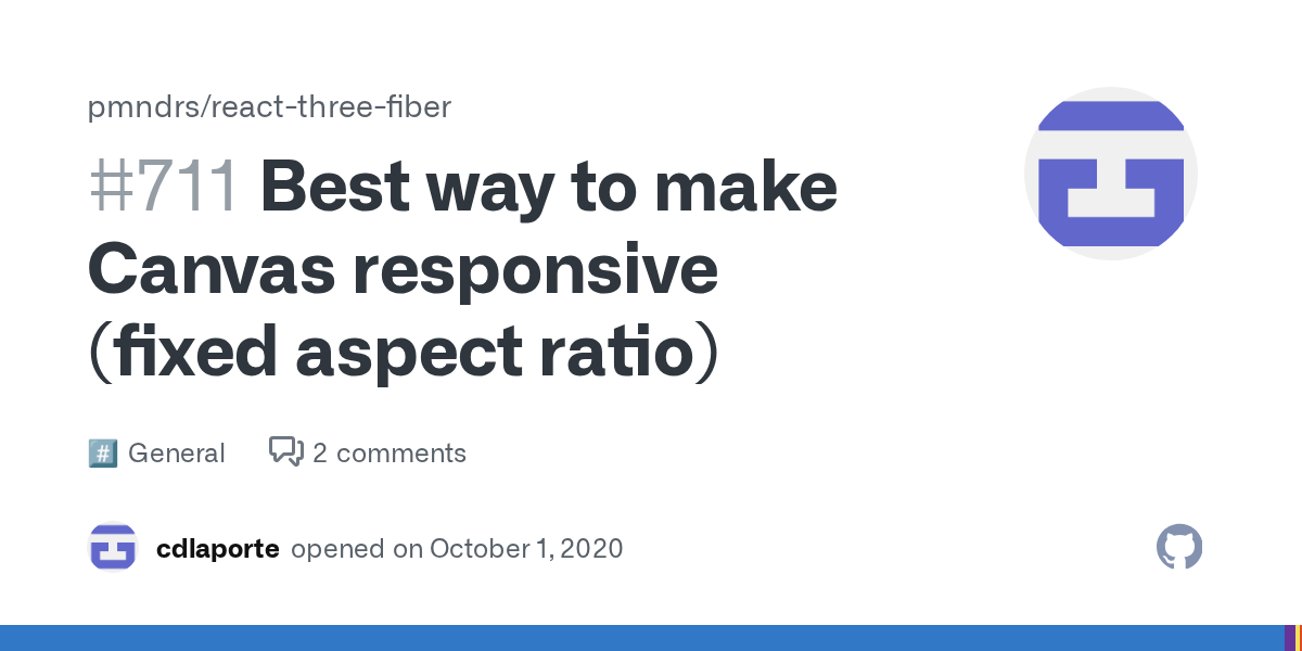 Best way to make Canvas responsive (fixed aspect ratio) · pmndrs react