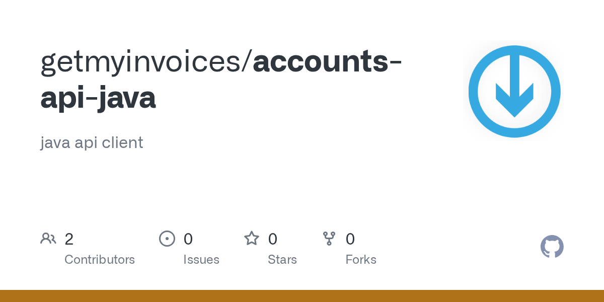GitHub getmyinvoices/accountsapijava java api client