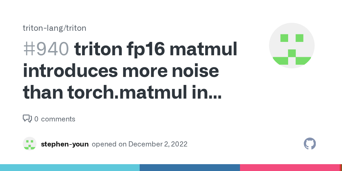 triton fp16 matmul introduces more noise than torch.matmul in fp16 when