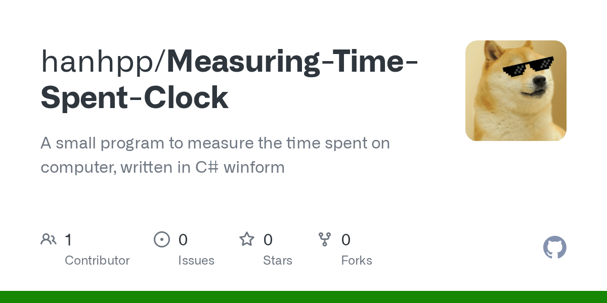 GitHub hanhpp/MeasuringTimeSpentClock A small program to measure