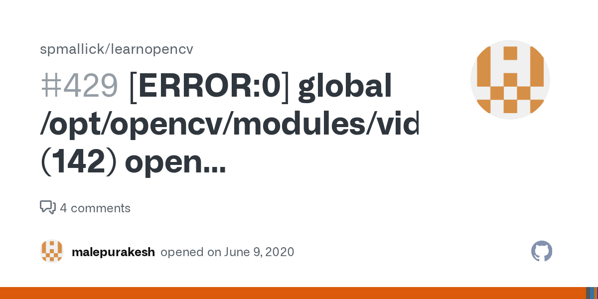 [ERROR0] global /opt/opencv/modules/videoio/src/cap.cpp (142) open