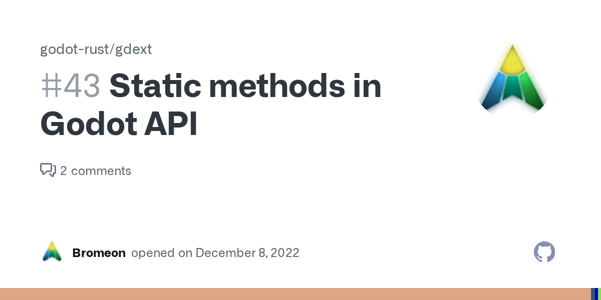 Static methods in Godot API · Issue 43 · godotrust/gdext · GitHub
