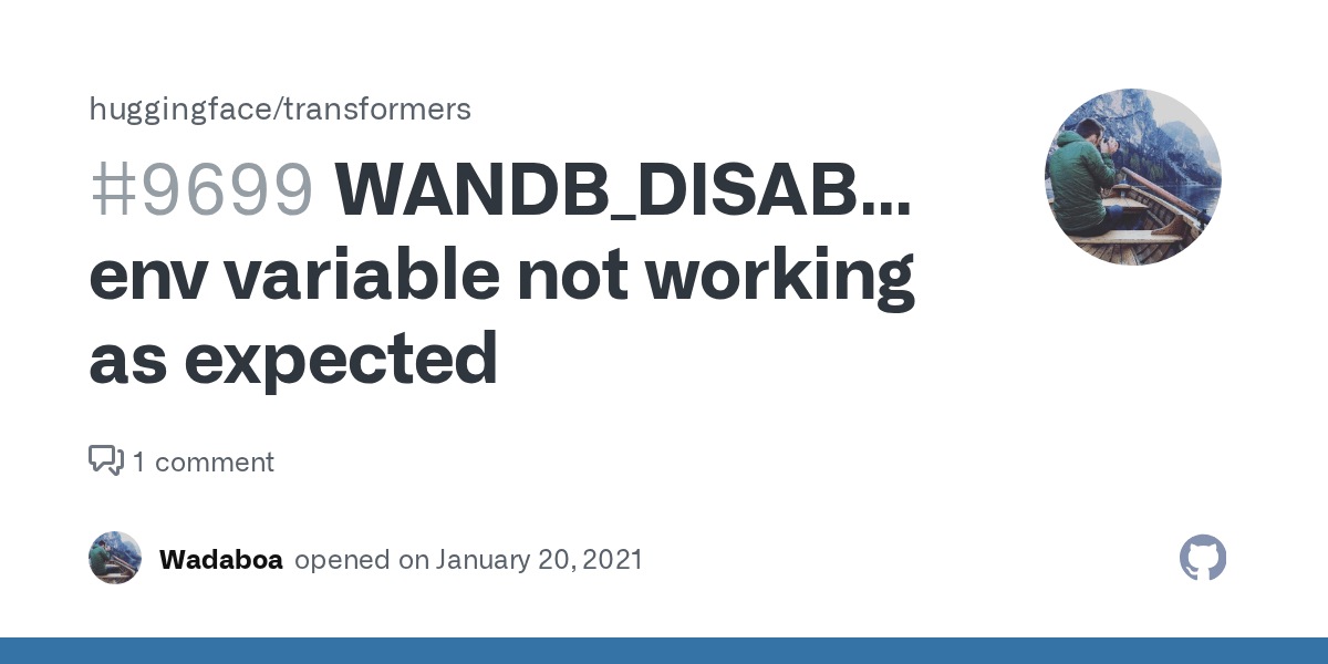 WANDB_DISABLED env variable not working as expected · Issue 9699