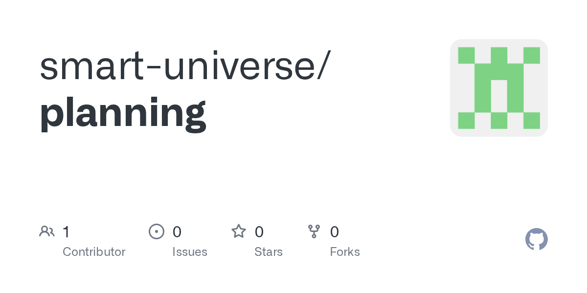GitHub smartuniverse/planning