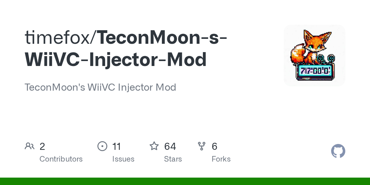 GitHub timefox/TeconMoonsWiiVCInjectorMod TeconMoon's WiiVC Injector Mod
