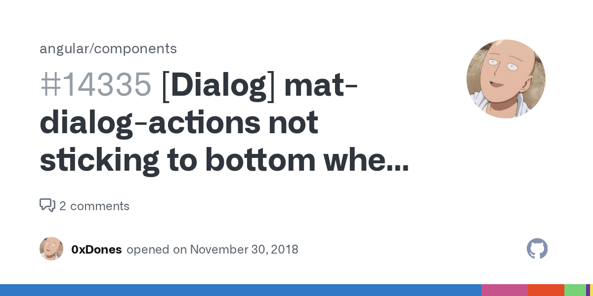 [Dialog] matdialogactions not sticking to bottom when setting the