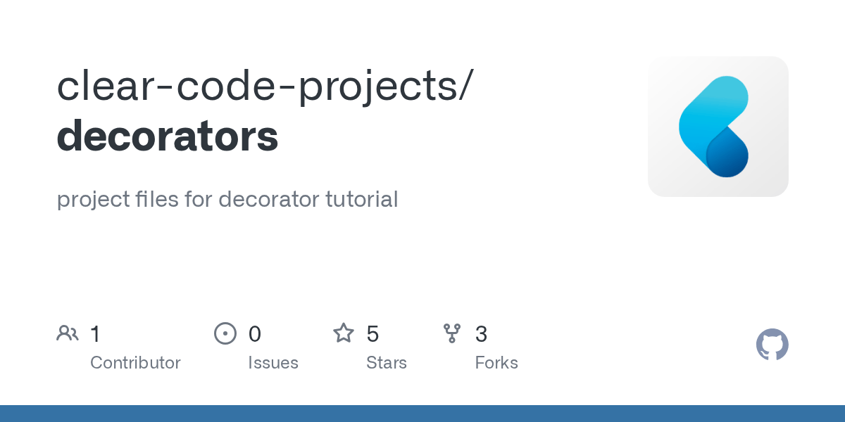 GitHub clearcodeprojects/decorators project files for decorator