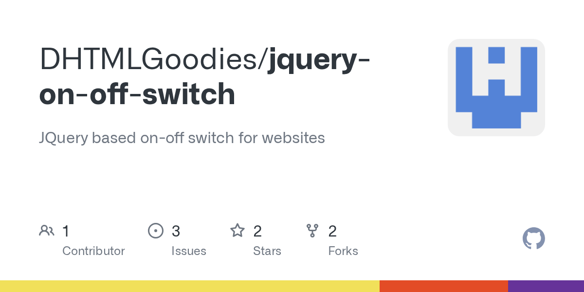 GitHub DHTMLGoodies/jqueryonoffswitch JQuery based onoff switch
