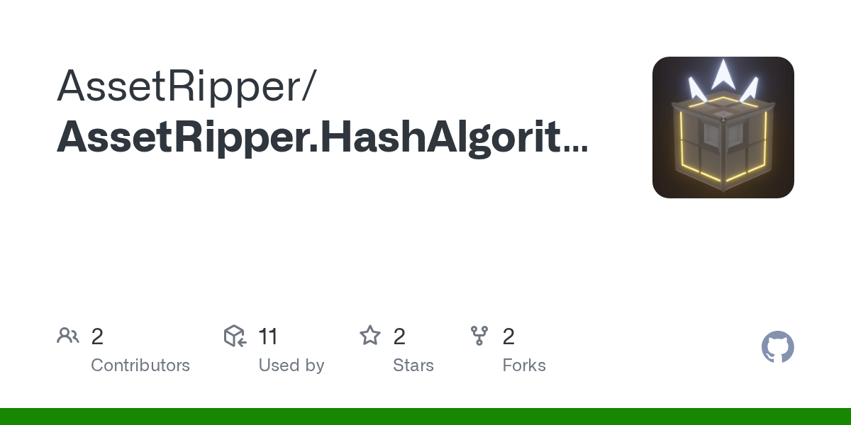 GitHub AssetRipper/AssetRipper.HashAlgorithms