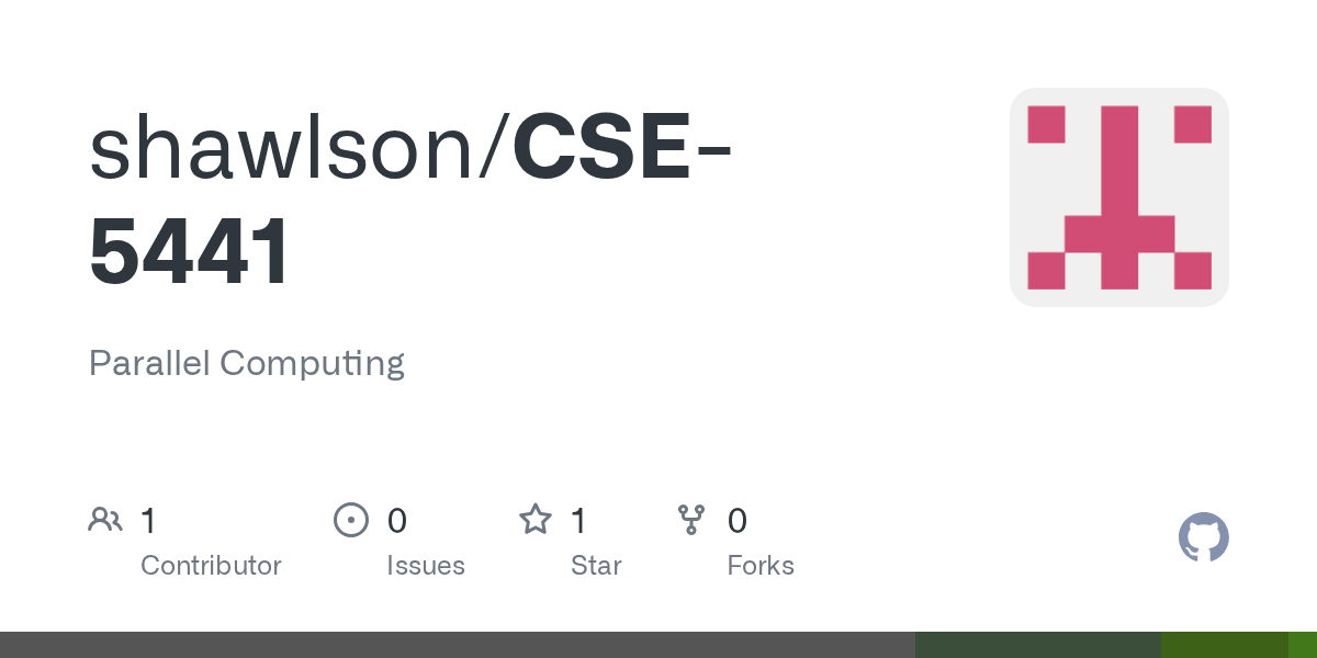 GitHub shawlson/CSE5441 Parallel Computing