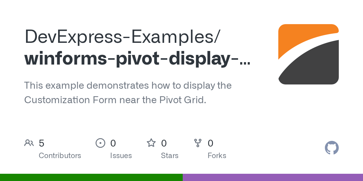 GitHub DevExpressExamples/winformspivotdisplaythecustomization