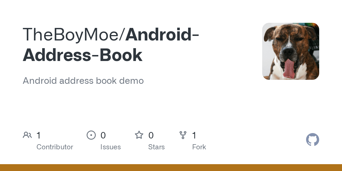 GitHub TheBoyMoe/AndroidAddressBook Android address book demo