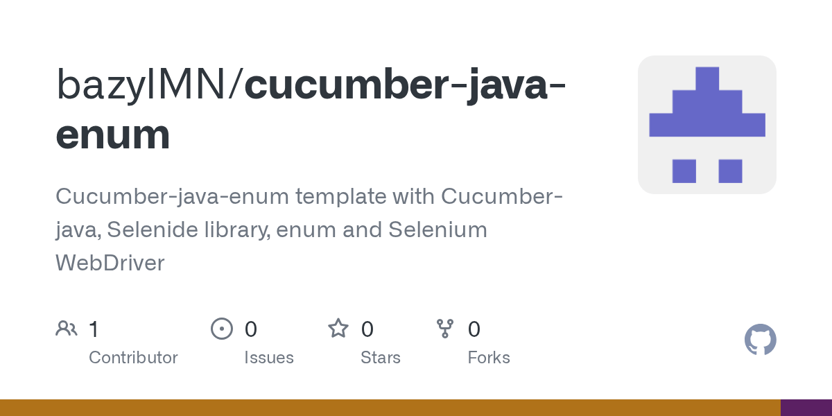 GitHub bazylMN/cucumberjavaenum Cucumberjavaenum template with