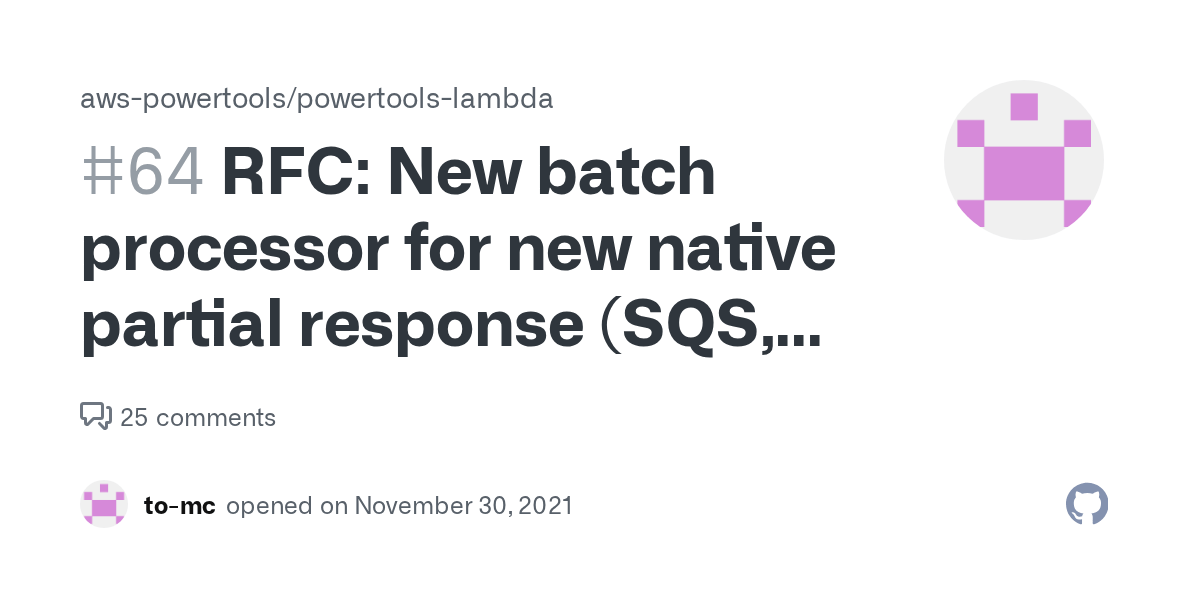 RFC New batch processor for new native partial response (SQS, DynamoDB