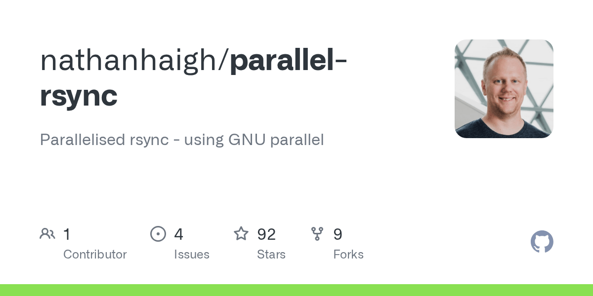 GitHub nathanhaigh/parallelrsync Parallelised rsync using GNU