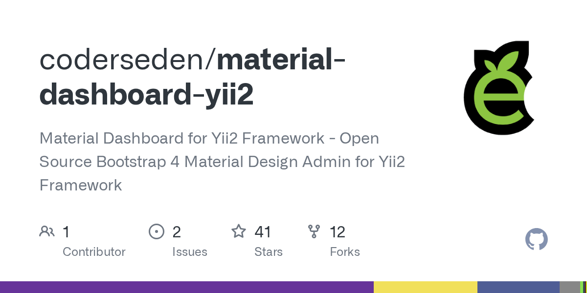 GitHub coderseden/materialdashboardyii2 Material Dashboard for