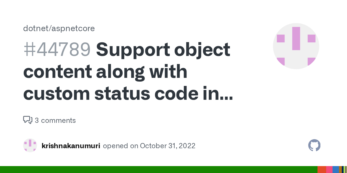 Support object content along with custom status code in Results API