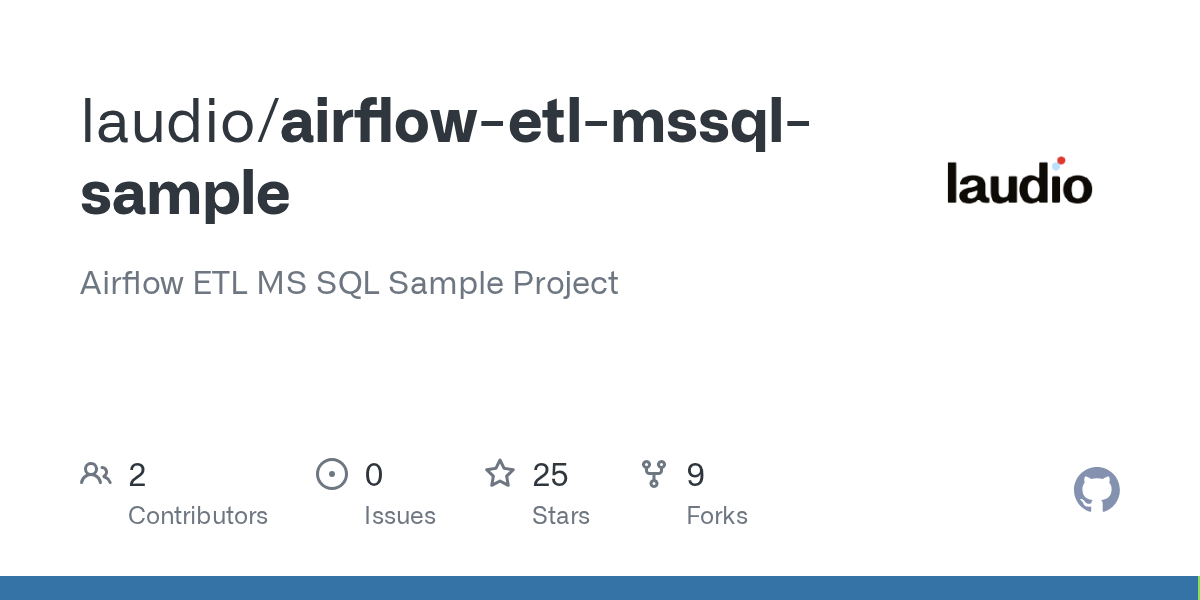 GitHub laudio/airflowetlmssqlsample Airflow ETL MS SQL Sample Project