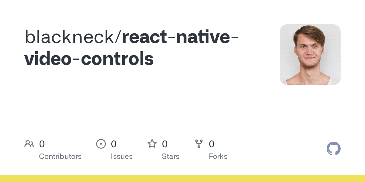 GitHub blackneck/reactnativevideocontrols