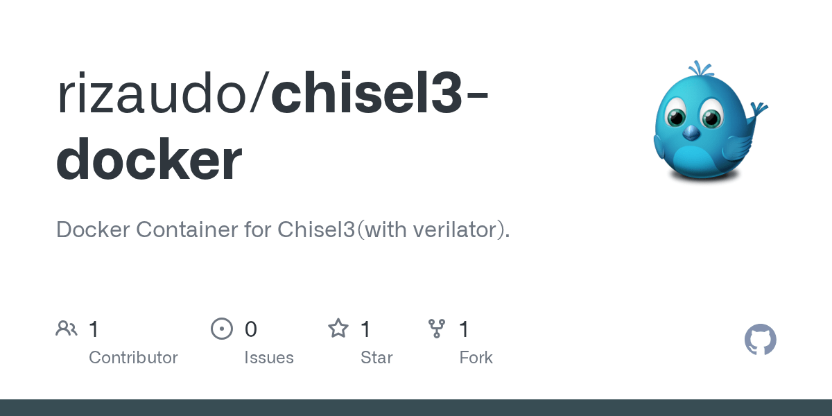 GitHub rizaudo/chisel3docker Docker Container for Chisel3(with