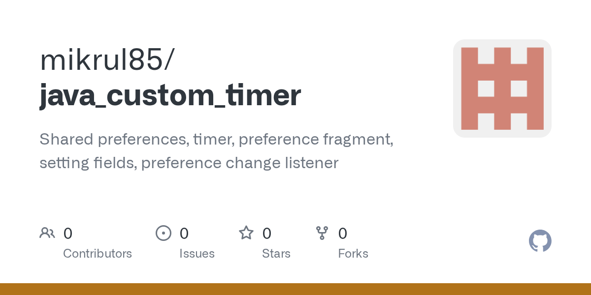 GitHub mikrul85/java_custom_timer Shared preferences, timer