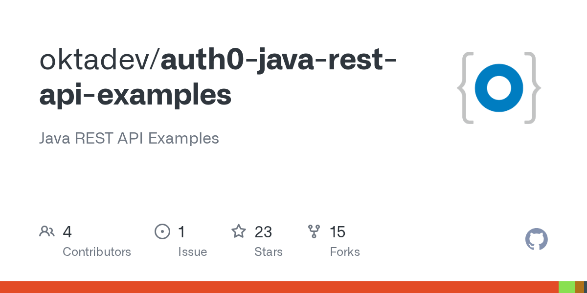 GitHub oktadev/auth0javarestapiexamples Java REST API Examples