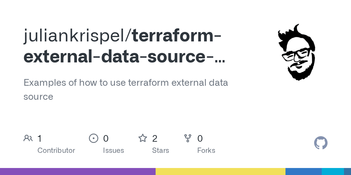 GitHub juliankrispel/terraformexternaldatasourceexamples