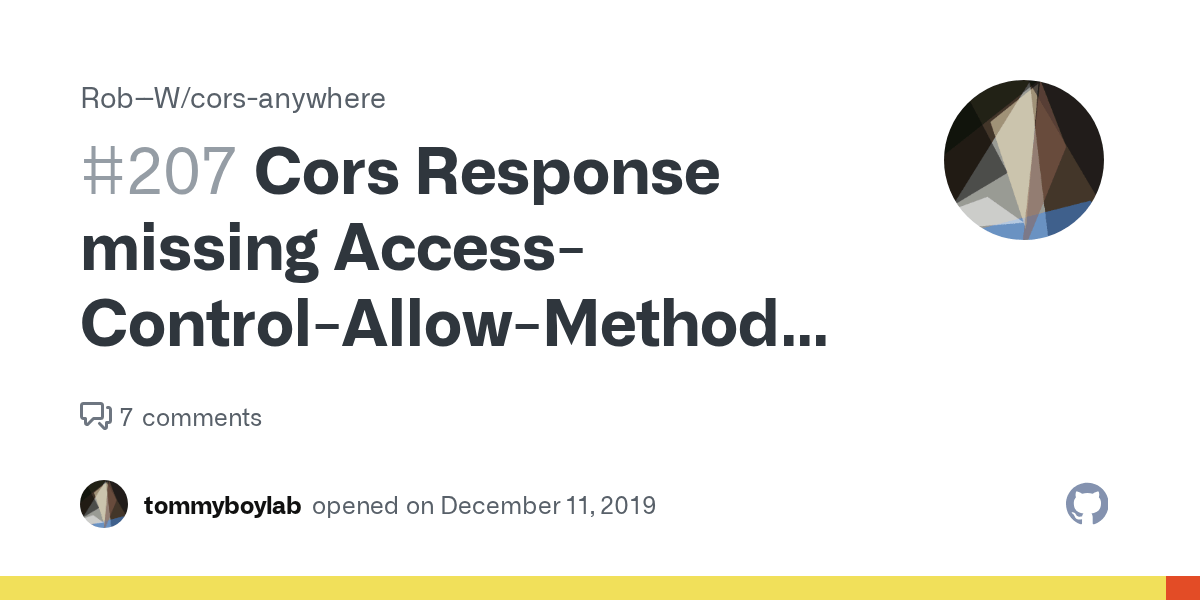 Cors Response missing AccessControlAllowMethods on mobile · Issue