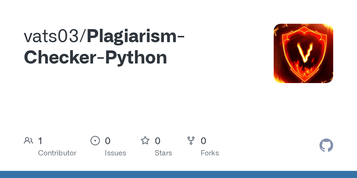 GitHub vats03/PlagiarismCheckerPython