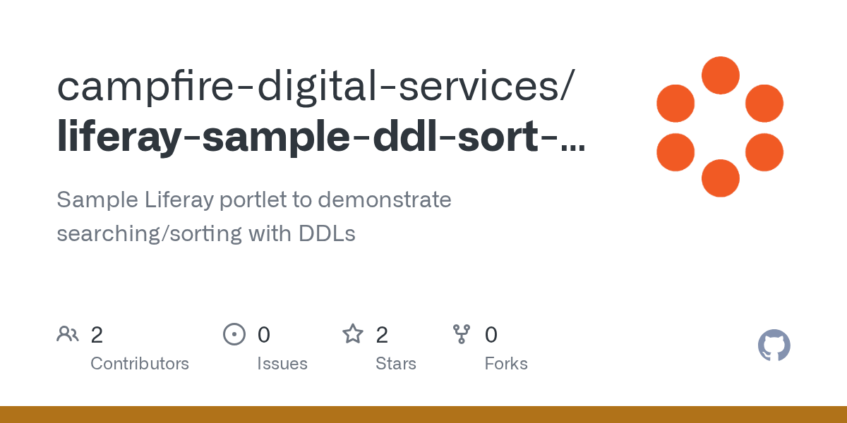 GitHub campfiredigitalservices/liferaysampleddlsortexample