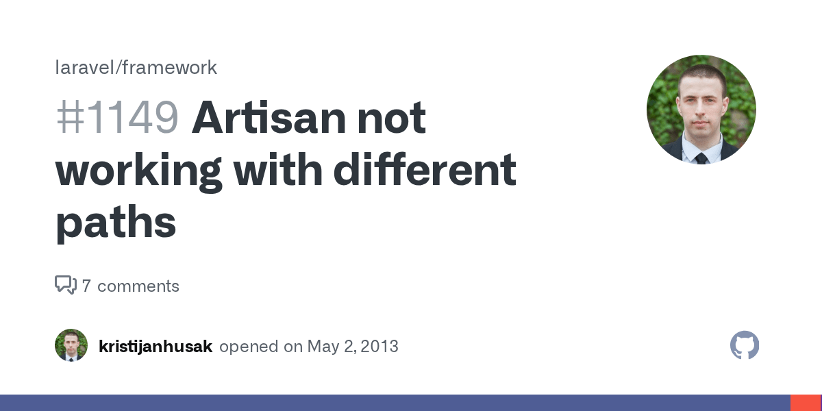 Artisan not working with different paths · Issue 1149 · laravel