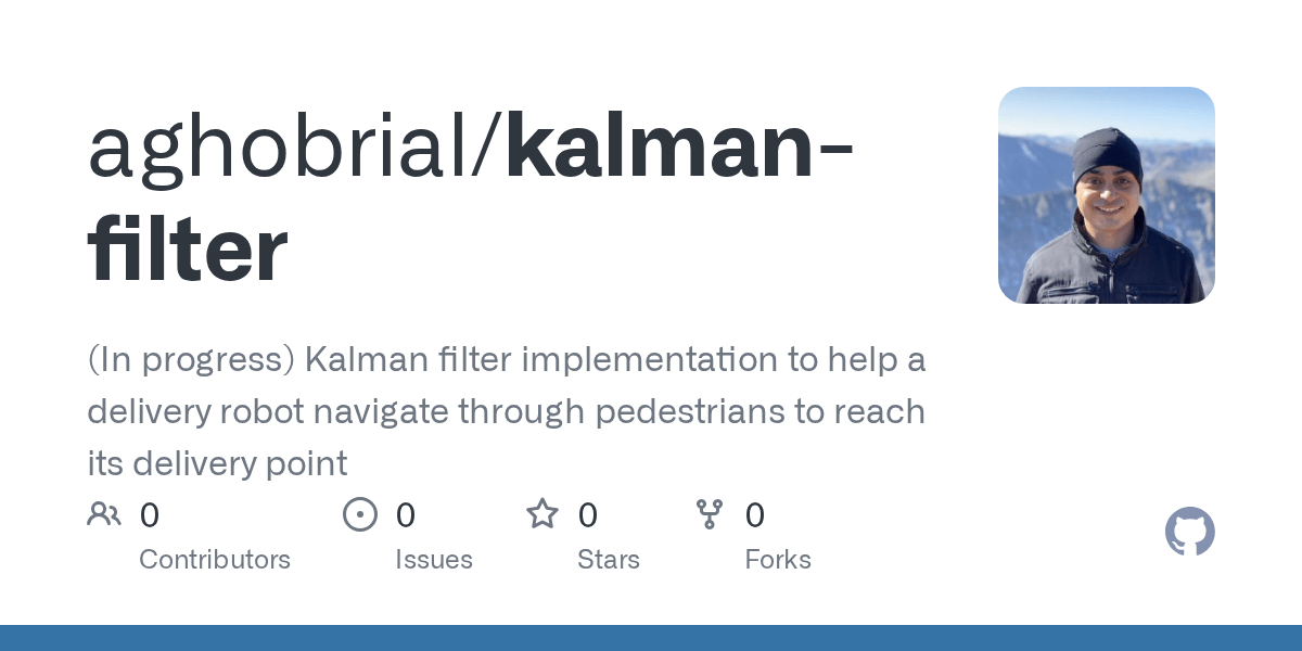 GitHub afakhry01/kalmanfilter (In progress) Kalman filter