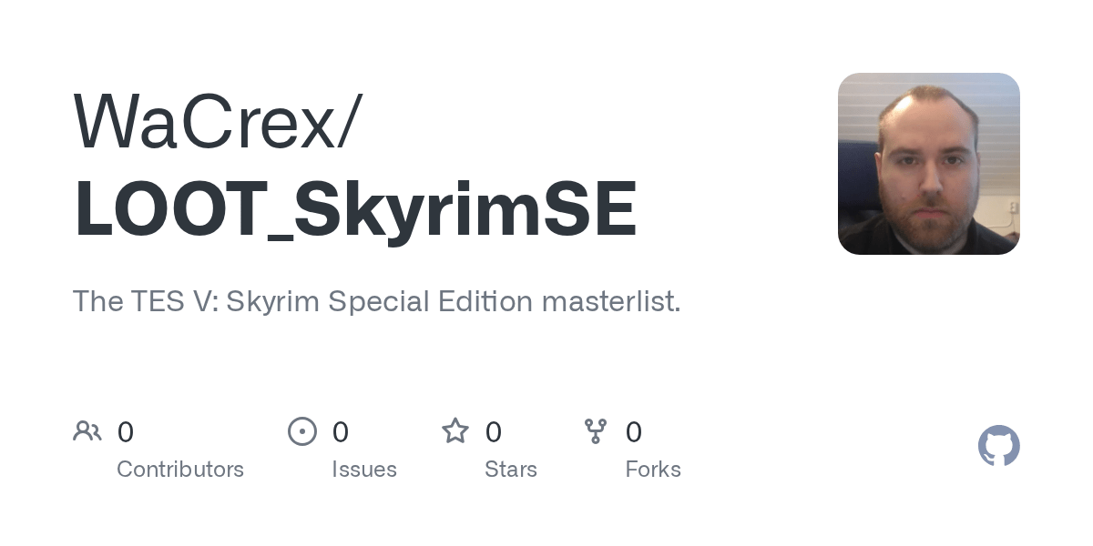 GitHub WaCrex/LOOT_SkyrimSE The TES V Skyrim Special Edition