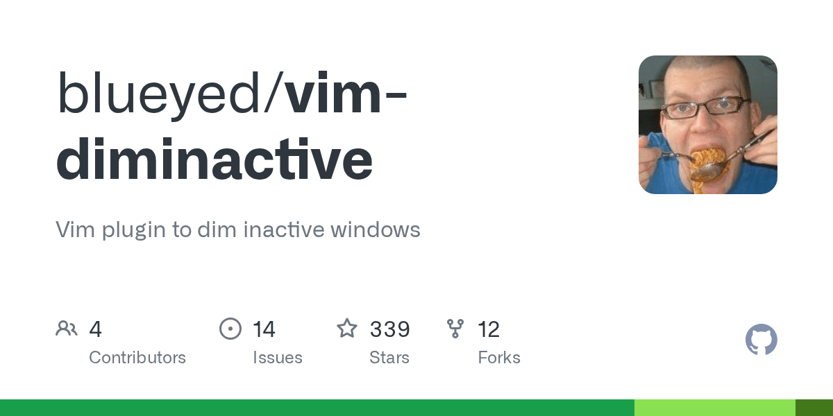 GitHub blueyed/vimdiminactive Vim plugin to dim inactive windows