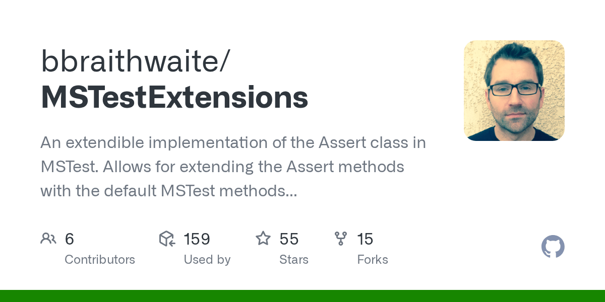 GitHub bbraithwaite/MSTestExtensions An extendible implementation of