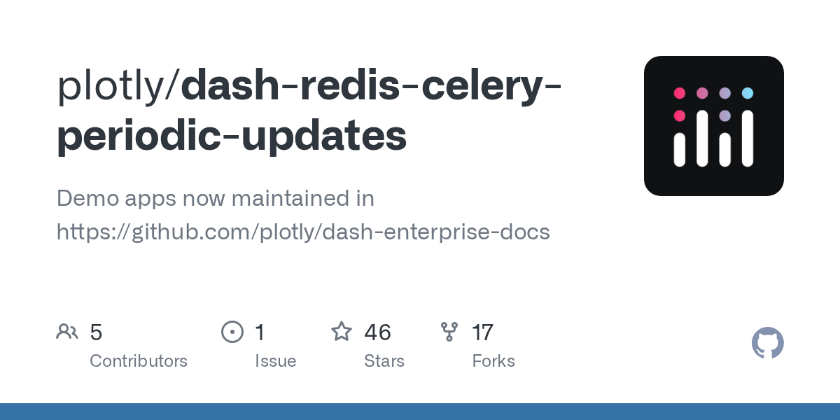 GitHub plotly/dashredisceleryperiodicupdates Demo apps now