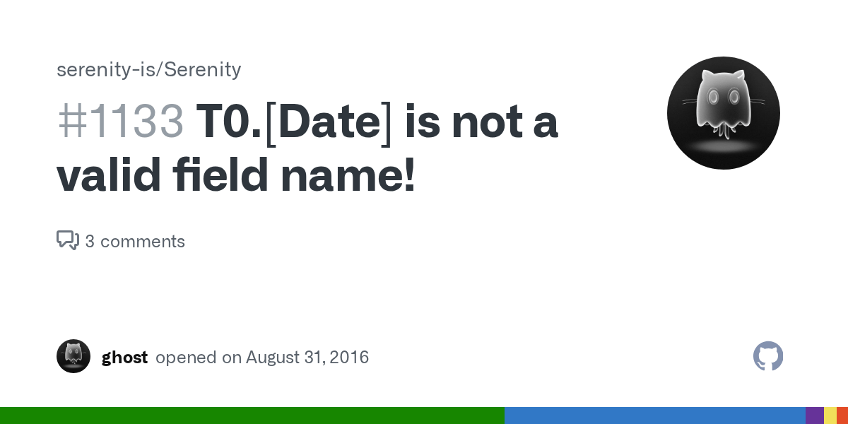 T0.[Date] is not a valid field name! · Issue 1133 · serenityis