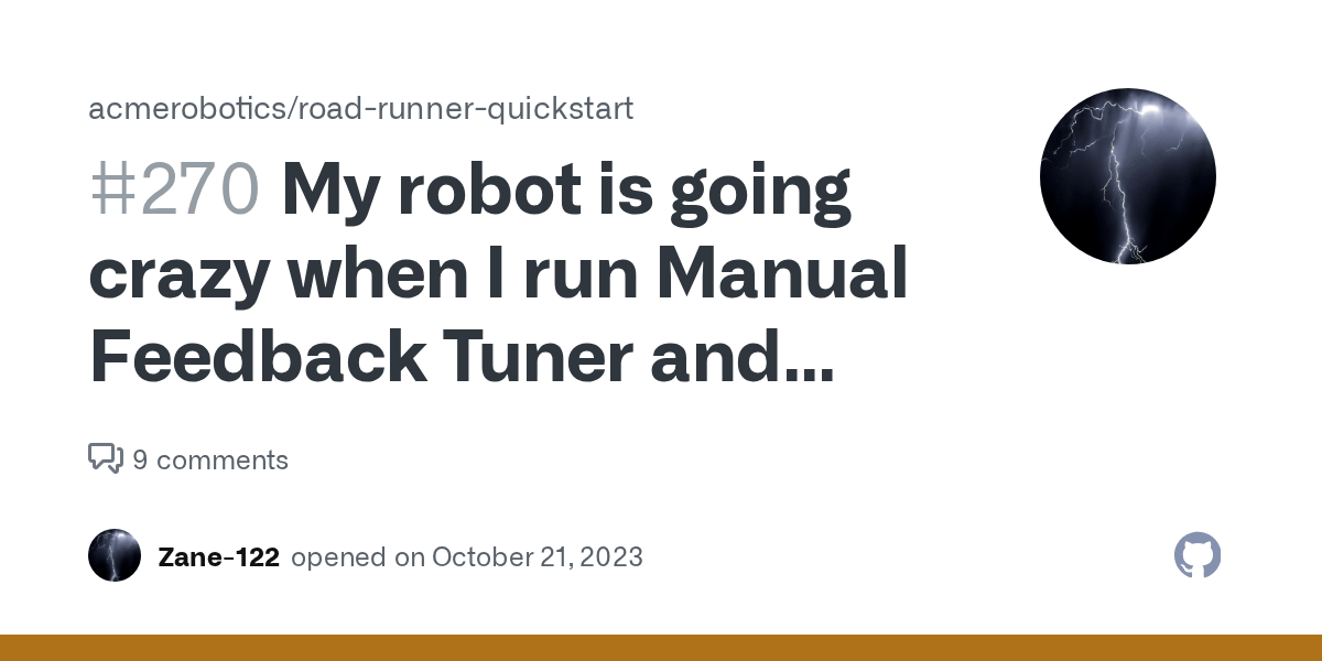 My robot is going crazy when I run Manual Feedback Tuner and Spline