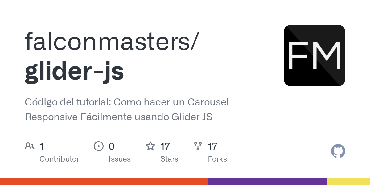 GitHub falconmasters/gliderjs Código del tutorial Como hacer un
