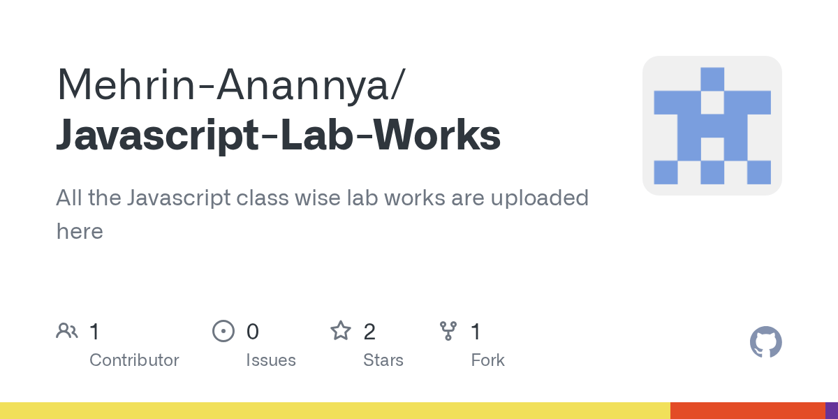 GitHub MehrinAnannya/JavascriptLabWorks All the Javascript class