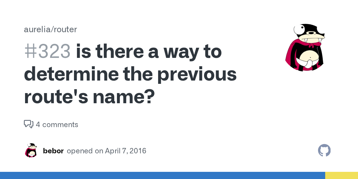 is there a way to determine the previous route's name? · Issue 323