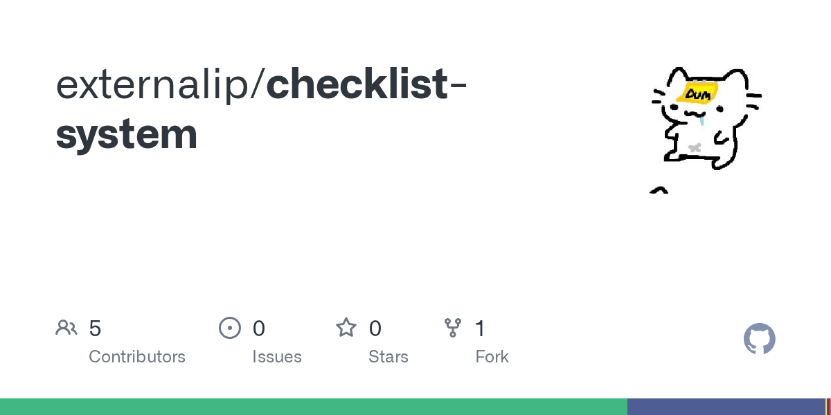 GitHub externalip/checklistsystem