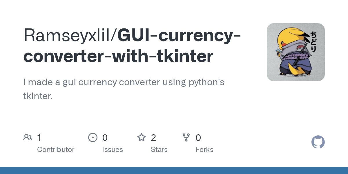 GitHub Ramseyxlil/GUIcurrencyconverterwithtkinter i made a gui