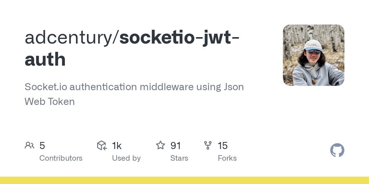 GitHub adcentury/socketiojwtauth Socket.io authentication