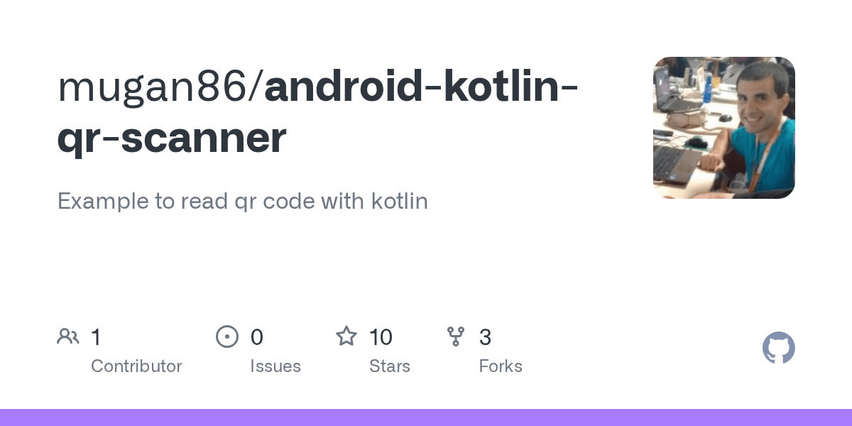 GitHub mugan86/androidkotlinqrscanner Example to read qr code